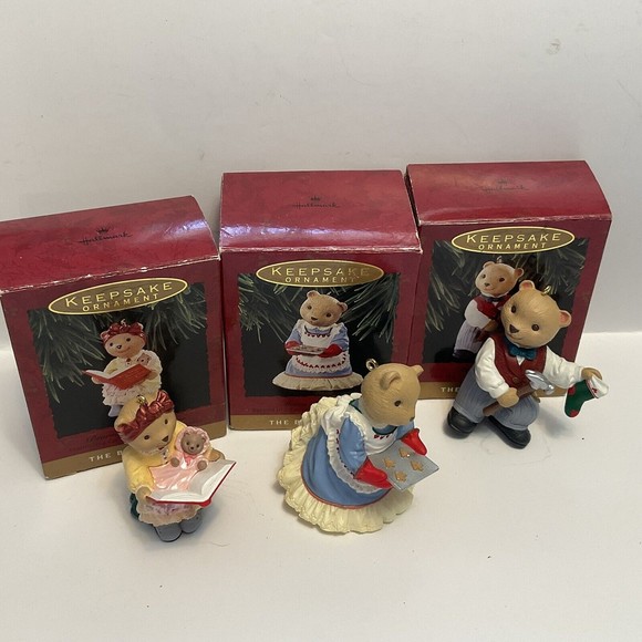 Hallmark Keepsake Ornaments 1993 The Bearingers - Set of 3. - Picture 1 of 4